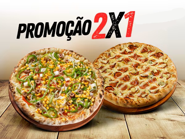 2 Pizzas Broto [4 Pedaços] + Refrigerante 2L - R$ 32,90